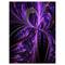Designart - Embossed Dark Purple Floral Shapes - Large Floral Wall Art Canvas